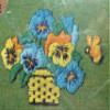 Pansy Basket Embroidery Kit 4" x 5" view 1