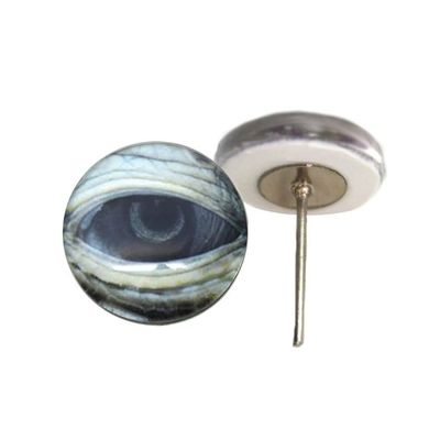 Lidded Green Sea Turtle Glass Eye Cabochons On Wire Pin Posts Glass Eye for Faux Craft Taxidermy Needle Felting Sculpture Making Supplies and Other Crafting (12mm)