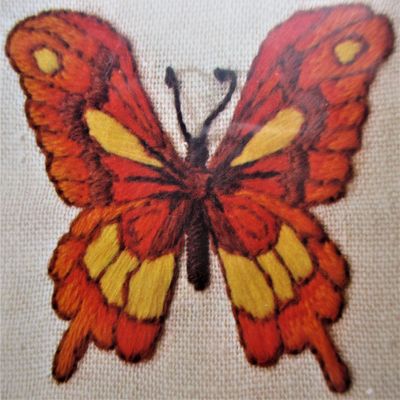 Butterfly Embroidery Kit 4" x 5"