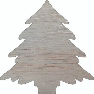 Christmas Tree with Pot Wooden Door 12" Hanger, Paintable Craft