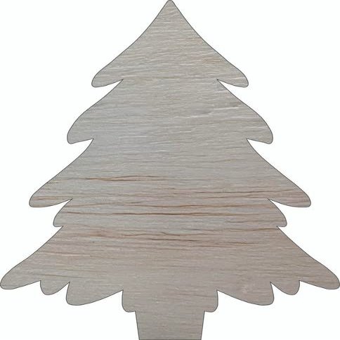 Christmas Tree with Pot Wooden Door 12" Hanger, Paintable Craft