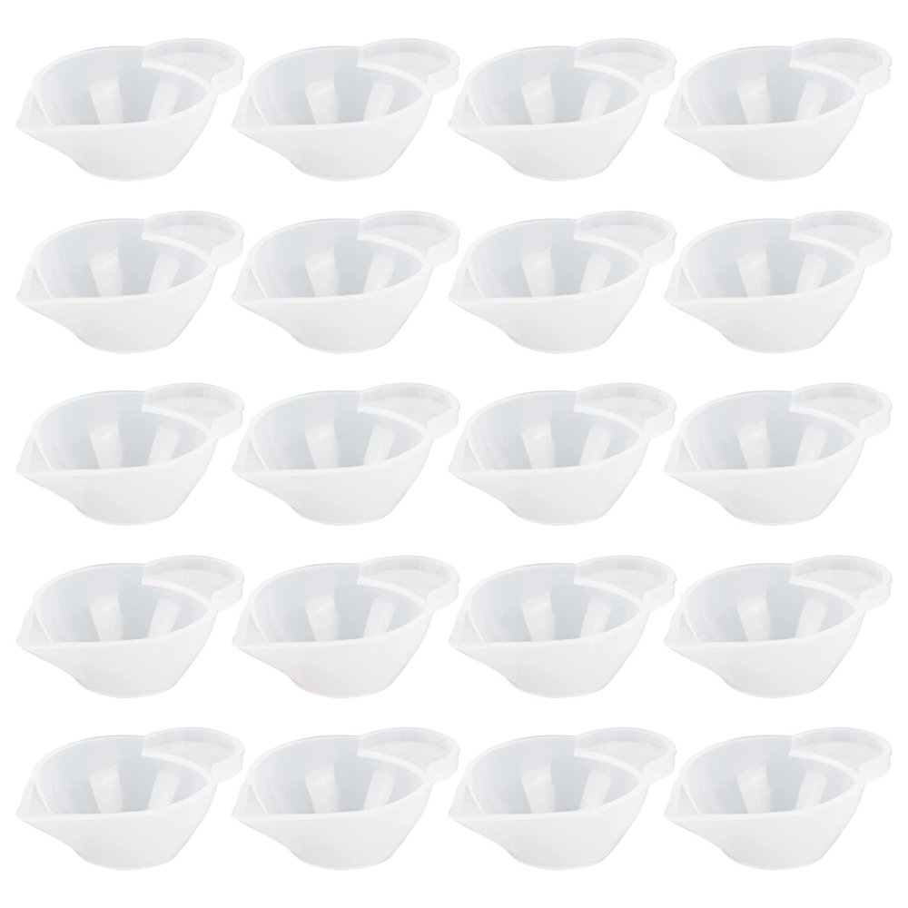 AUEAR, 20 Pack Silicone Mold Cup Dispenser Resin Mini Measuring Cups for DIY Epoxy Craft