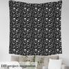 Feelyou Floarl Upholstery Fabric by The Yard, Farmhouse Flowers Pattern Reupholstery Fabric for Chairs, Garden Floral Botanical Decorative Waterproof Outdoor Fabric, 1 Yard, Black White view 3