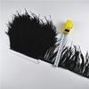 Zamihalaa - 10Meters 10-15CM Real Ostrich Feathers Ribbon Fringe Trimmings Sewing White Ostrich Feather Trim Wedding Accessories Decoration view 4