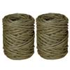 2Roll 15.31Yard Paper String Roll,Twisted Craft Raffia Paper Ribbon Thread Twine Cord Rope, Wrapping Ribbon for Wedding Party Decor Flower Wrapping Rustic Decor DIY Making Flower Basket Packaging view 1