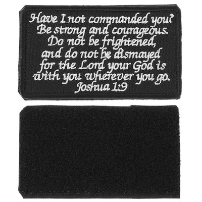 Self-Adhesive Bible Saying Embroidered Patch Decorative Clothing Sticker for DIY Repair Versatile Applique for Jackets Jeans Hats Bags Design