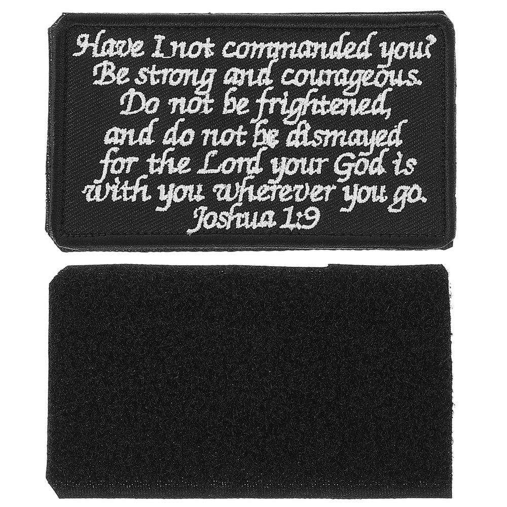 Self-Adhesive Bible Saying Embroidered Patch Decorative Clothing Sticker for DIY Repair Versatile Applique for Jackets Jeans Hats Bags Design