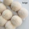 8cm Real Fur Pompons Natural Rex Rabbit Hair Ball Bulb Pom Pom Bulb for Keychain Bag Pendant poret Clef for DIY 16pcs (Orange) view 2