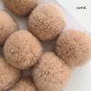 8cm Real Fur Pompons Natural Rex Rabbit Hair Ball bulb Pom Pom Bulb for Keychain Bag Pendant poret clef for DIY 16pcs (grey) view 4