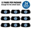 Anderson's Light Blue Paw with White Outline EyeBlacks, 12 Pairs per Package, School Spirit, Face Stickers, Sports Fan Gear, Football Cheerleader Accessories, Homecoming view 4