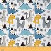 Dinosaur Fabric By The Yard Kids Boys Girls Cute Cartoon Animal Upholstery Fabric for Chairs Kawaii Dinosaur Decorative Fabric for Quilting Sewing Clothing Gift DIY Art Precut Fabric 10 Yards view 1