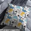 Dinosaur Fabric By The Yard Kids Boys Girls Cute Cartoon Animal Upholstery Fabric for Chairs Kawaii Dinosaur Decorative Fabric for Quilting Sewing Clothing Gift DIY Art Precut Fabric 10 Yards view 4
