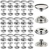 1000 Pieces Stainless Steel Snap Fastener, BetterJonny 15mm Heavy Duty Snap Button Press Stud Cap for Jeans Fabric Jackets Clothes Bag Leather DIY Craft view 1