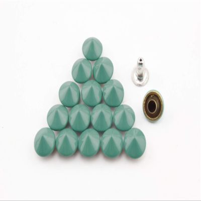 Cone Rivet 5/16" / 7mm x 4mm Copper Bullet Rivet Spike, Purse Rivets Studs for Leather Bag Making Clothing Shoes Green AT53i