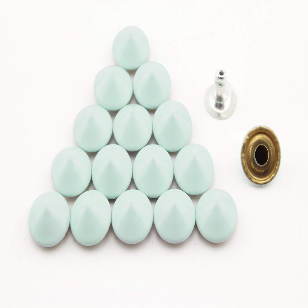 Cone Rivet 3/8" / 10mm x 4mm Copper Bullet Rivet Spike, Purse Rivets Studs for Leather Bag Making Clothing Shoes Blue AT85E