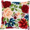 Vervaco Stamped Cross Stitch kit Cushion Pfingstrosen III, 40x40cm, DIY view 1