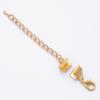 Lasenersm 20Pcs Gold Ribbon End Clamp Crimps with Lobster Clasp and Extension Chain for Jewelry Making, 6mm view 4