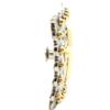 Cross Berry Concho 2-1/4" Antique Silver and Rose Gold 7547-60 view 2