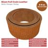 ELW Genuine American Leather Bison 8-9 oz (3.2-3.4mm) Thickness - Straps, Belts, Strips - Saddle, 3-3/4"x50" - Full Grain Hide DIY Craft Projects, Bag, Chap, Moccasins, Jewelry, Wrapping view 2