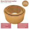 ELW Genuine American Leather Bison 8-9 oz (3.2-3.4mm) Thickness - Straps, Belts, Strips - Palomino, 2-1/4"x50" - Full Grain Hide DIY Craft Projects, Bag, Chap, Moccasins, Jewelry, Wrapping view 2