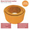 ELW Genuine American Leather Bison 8-9 oz (3.2-3.4mm) Thickness - Straps, Belts, Strips - Sand, 3-1/2"x72" - Full Grain Hide DIY Craft Projects, Bag, Chap, Moccasins, Jewelry, Wrapping view 2