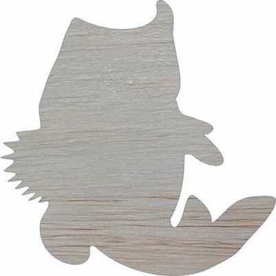 Bass Fish Wood Shape, Unfinished Animal 9" Craft, Wooden Cutout