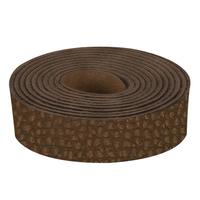 ELW Genuine American Leather Bison 8-9 oz (3.2-3.4mm) Thickness - Straps, Belts, Strips - Chocolate Brown, 3-3/4"x50" - Full Grain Hide DIY Craft Projects, Bag, Chap, Moccasins, Jewelry, Wrapping