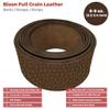 ELW Genuine American Leather Bison 8-9 oz (3.2-3.4mm) Thickness - Straps, Belts, Strips - Chocolate Brown, 3-3/4"x50" - Full Grain Hide DIY Craft Projects, Bag, Chap, Moccasins, Jewelry, Wrapping view 2