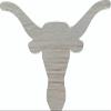 Longhorn Head Wood 15" Shape, Unfinished Animal Wooden Cutout view 1