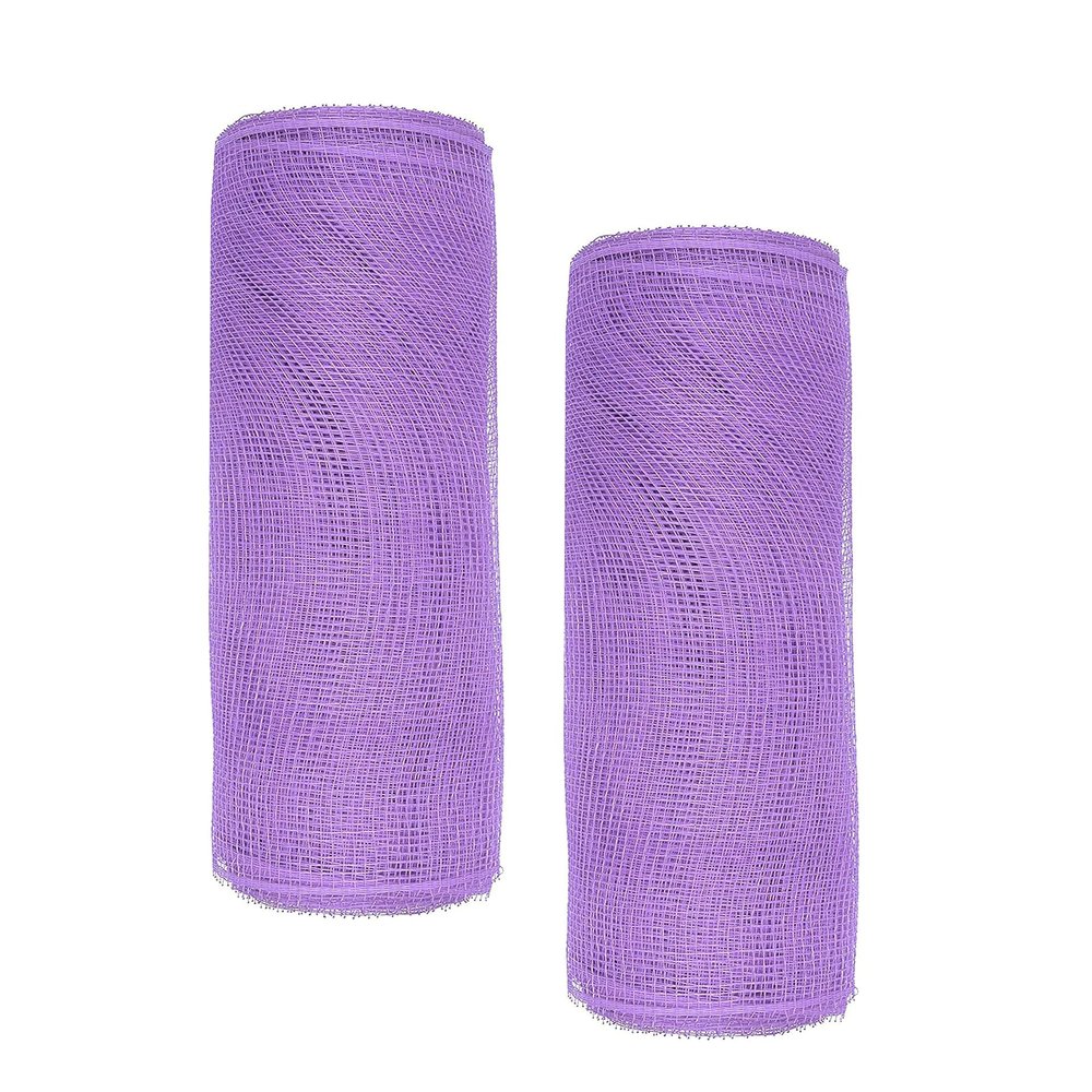 10 inch x 60 feet(20 Yards)-YYCRAFT Poly Mesh Ribbon for Decoration/Wreath Making Craft(Lavender,No Metallic Foil)