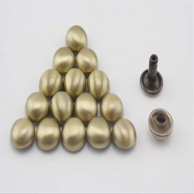 Dome Riveted 1/4" / 6mm Soild Brass Double Cap Rivet Studs Leather Rivet for Bag Making Clothing Shoes K108