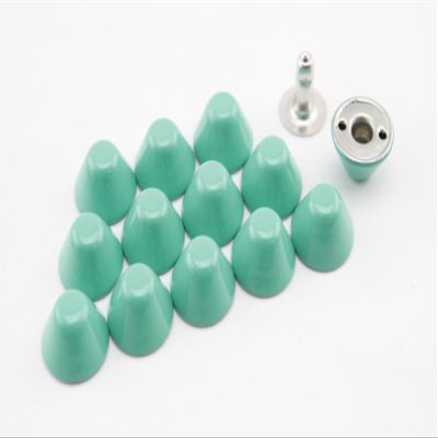 Barrel Riveted Purse feet 3/8" / 10mm Iron Spike Rivet Studs Spots Leather Rivet for Bag Making Clothing Shoes Green M64E