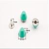 Barrel Riveted Purse feet 3/8" / 10mm Iron Spike Rivet Studs Spots Leather Rivet for Bag Making Clothing Shoes Green M64E view 2