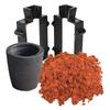 Sand Casting Set Kit with 2.2 Lbs Delft Clay Sand, Cast Iron Mold Flask Frame, 1 Kg Foundry Graphite Crucible, Tongs & Gloves Melting Casting Refining Gold Silver Copper Jewelry Making view 2