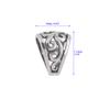 egemmall 1PC Sterling Silver Filigree Slider Pendant Clasp Bail Connector For DIY Jewelry Pendant, Oxidized Silver view 2