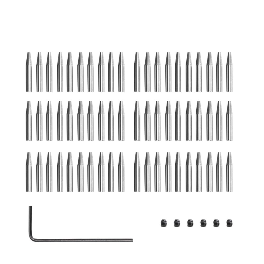 WUTA Sharp Head Replaceable Pricking Iron Removable Round Hole Punch Leather Craft Chisel DIY Leather Tools 2nd Generation (60 Pcs Round Punch Head)