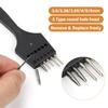 WUTA Removable Circle Leather Hole Punch Lacing Stitching Professional Working Hand Tool Kit Round Hole Puncher Craft Chisel Cutting Punches Kits 2nd Generation 6mm-(2+6) view 3