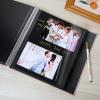 Spbapr Large Photo Album Self Adhesive Linen Cover Magnetic Scrapbook Album DIY Scrap Book 60 Black Sticky Pages for 3x5 4x6 5x7 8x10 Pictures with A Metal Pen view 4