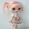Jusuns Doll wigs JD664 9-10inch Pippi Long braids Loose Curly Temple Synthetic mohair QBaby BJD Hair Blythes Accessories (Orange Pink) view 2