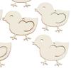Unfinished Wood Chick Cutouts Set of 24 by Factory Direct Craft - Blank Wooden Chick Shapes for Easter and Spring DIY Crafts and Favors (3 inches high) view 2