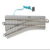 Bachmann Trains - E-Z Track Nickel Silver Track with Concrete Ties ON Gray Roadbed - #4 Turnout - Left (1/Card) - HO Scale view 1