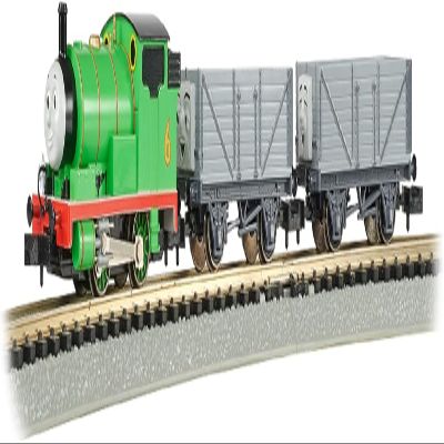 Bachmann Trains - Thomas & Friends - Percy and The TROUBLESOME Trucks Ready to Run Electric Train Set - N Scale