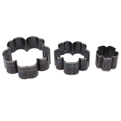 3PCS Flower Shaped Leather Cutter Set Alloy Steel Incisive 1.2in 2in 2.8in Hollow Punching Tool for Handmade Leather Goods