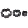3PCS Flower Shaped Leather Cutter Set Alloy Steel Incisive 1.2in 2in 2.8in Hollow Punching Tool for Handmade Leather Goods view 1