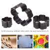 3PCS Flower Shaped Leather Cutter Set Alloy Steel Incisive 1.2in 2in 2.8in Hollow Punching Tool for Handmade Leather Goods view 3