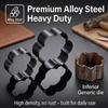 3PCS Flower Shaped Leather Cutter Set Alloy Steel Incisive 1.2in 2in 2.8in Hollow Punching Tool for Handmade Leather Goods view 4