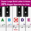 Piano Keyboard Stickers for Beginners Removable Piano Stickers for Keys 88/61/54/49/37, Colorful Larger Letter Key Note for Learning, Upgraded with Solfege view 2