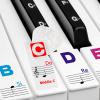 Piano Keyboard Stickers for Beginners Removable Piano Stickers for Keys 88/61/54/49/37, Colorful Larger Letter Key Note for Learning, Upgraded with Solfege view 3