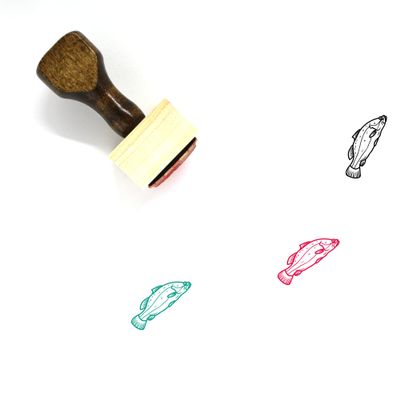 Salmon Wooden Rubber Stamp No. 10 (2" x 2")