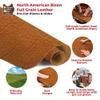 ELW Genuine American Leather Bison 8-9 oz (3.2-3.4mm) Saddle Pre-Cut 6"x12" 2PCS - Full Grain Leather Bison Hide DIY Craft Projects, Bag, Chap, Motorcycle, Clothing, Jewelry, Moccasins view 3